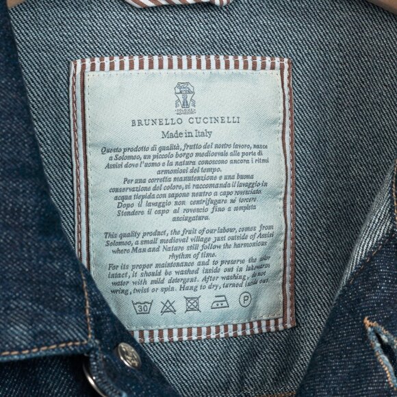 Brunello Cucinelli SS22 Blue Cotton-Denim Jean Jacket - Picture 6 of 16